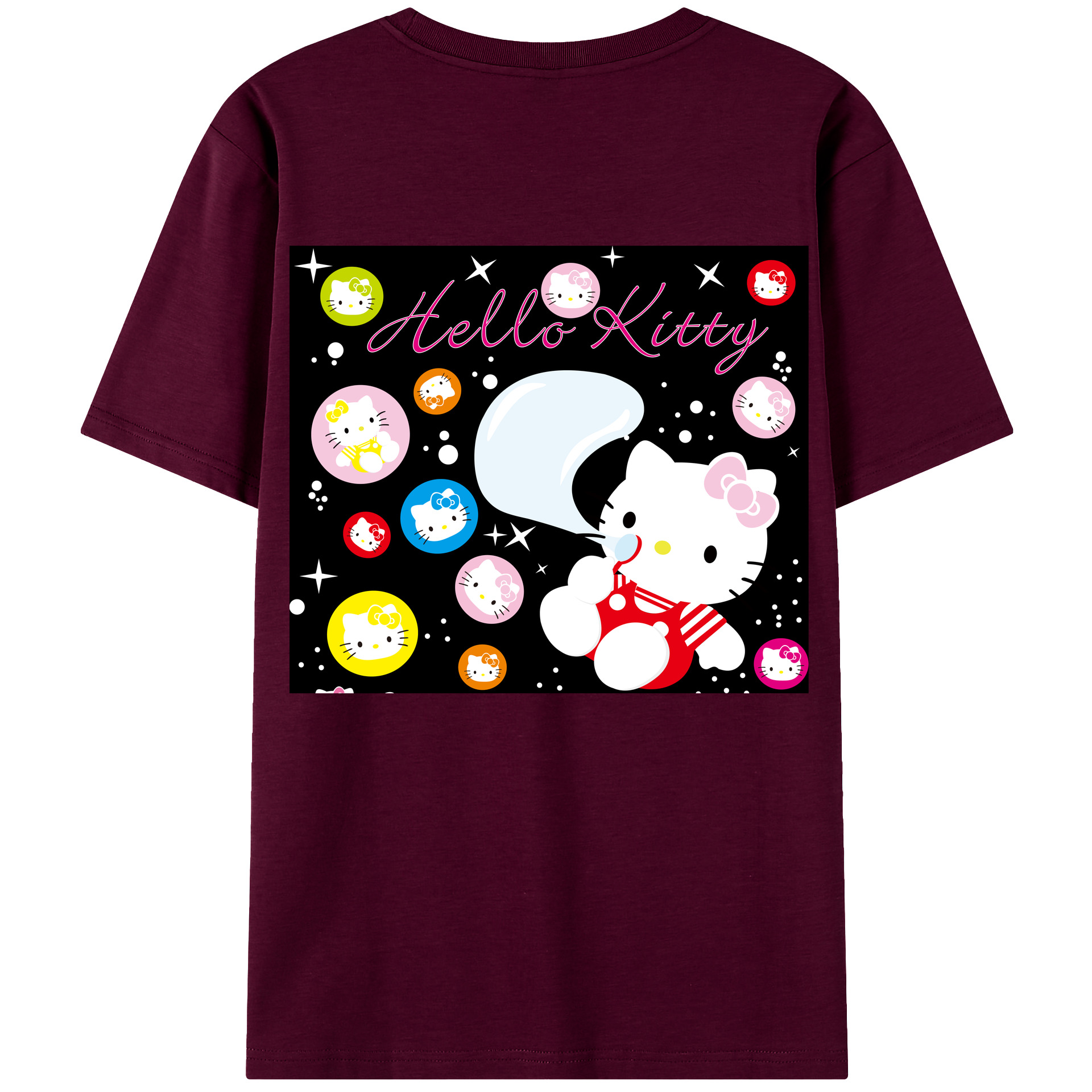 （画像用） Hello Kitty ハローキティ レディース半袖Tシャツ(バックプリント)